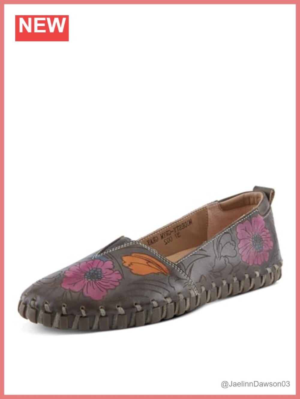L'Artiste Modesty Plush Leather Mocc-On Flat